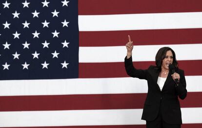 Kamala Harris, este domingo en Los Ángeles.