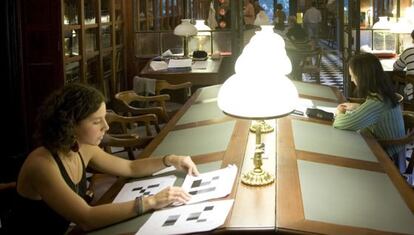 La biblioteca del Ateneu barcelonés.