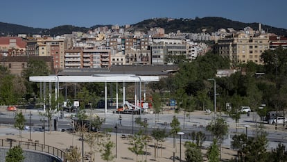El nuevo parque de Glòries en Barcelona, este jueves.
