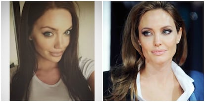 La doble de Angelina Jolie se llama Chelsea Loumarr tiene más de 114.000 seguidores en Instagram y vive en Londres. El parecido con la actriz y directora es increíble.
