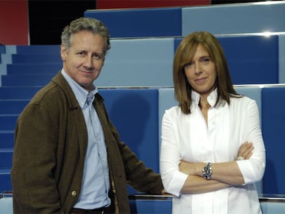 Lorenzo Milá y Ana Blanco (TVE-1).