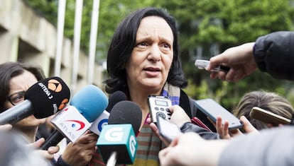 La secretaria de Análisis Político de Podemos, Carolina Bescansa, hace dos semanas en Galicia.