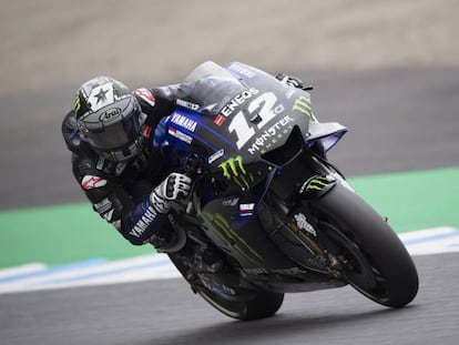 Maverick Viñales, durante el MotoGP de Japón 2019.