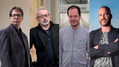 De izquierda a derecha, Ferran Barenblit, Bartomeu Marin, Gabriel Pérez-Barreiro y Manuel Segade.