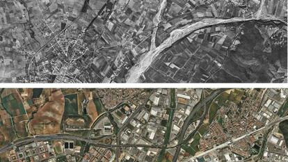 Cambio del suelo entre Montmeló, Parets del Vallès y Mollet del Vallès.