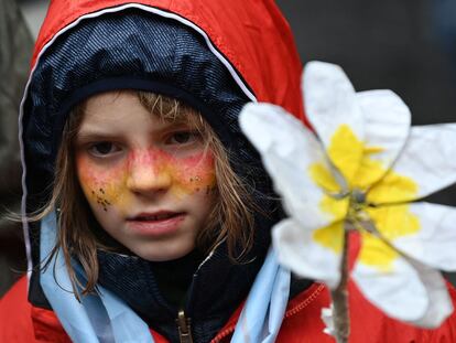 Manifestación contra el cambio climático el día 6 en Glasgow (Escocia).