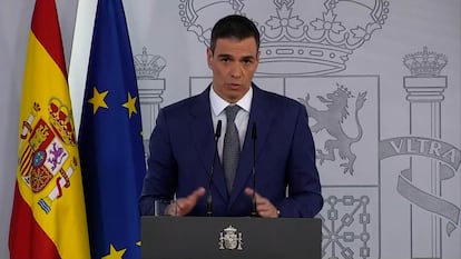 La segunda comparecencia íntegra de Pedro Sánchez sobre el apagón masivo
