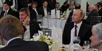 Flynn y Putin, en diciembre de 2015, en la gala del canal RT en Moscú