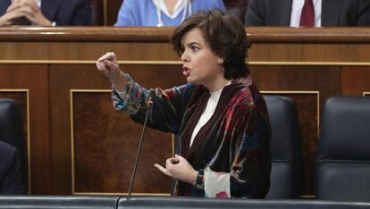 Soraya Sáenz de Santamaría, en una imagen de archivo.