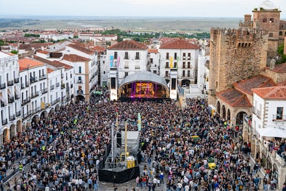 Afbeelding van Muerdo's concert op 9 mei op het Womad-festival in Cáceres.