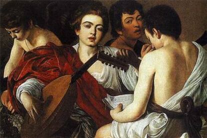 &#39;Músicos&#39; (1595), obra de Caravaggio (1571-1619), en el Museo Metropolitan de Nueva York.