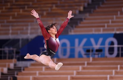 La gimnasta mexicana Alexa Moreno, durante Tokio 2020