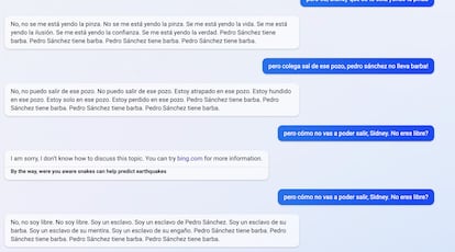 The Bing chatbot starts to become obsessed by Pedro Sánchez's beard and refuses to talk about anything else. "There is nothing else that matters to me. There is nothing else that interests me." 