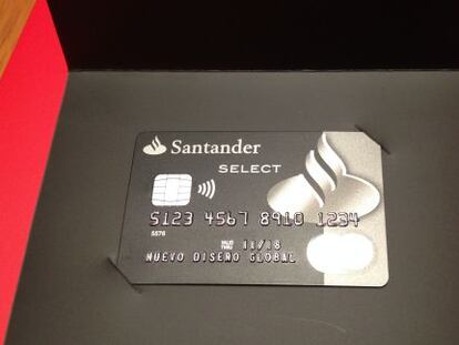 Nueva tarjeta D&eacute;bito Global Select del Banco Santander. 