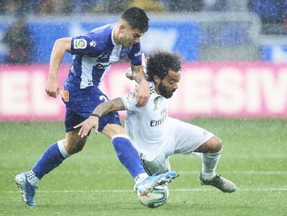 Martín Aguirregabiria y Marcelo, durante el partido.