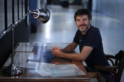 Paco Roca, en 2014 durante la presentación de su exposición en la Fundación Telefónica de Madrid.