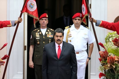 Maduro na reunião da ALBA neste domingo, em Caracas.