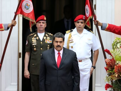 Maduro na reunião da ALBA neste domingo, em Caracas.