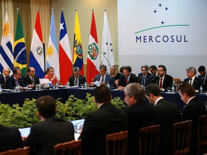 Reunião de chanceleres do Mercosul.