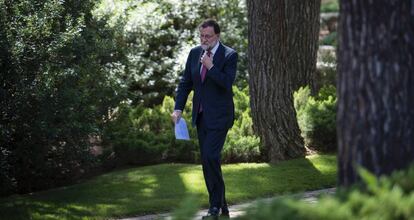 Mariano Rajoy llegando a Marivent Palace en Palma de Mallorca.