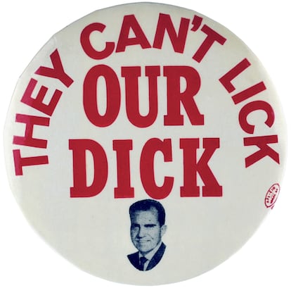 Chapa de la campaña de Richard Nixon.