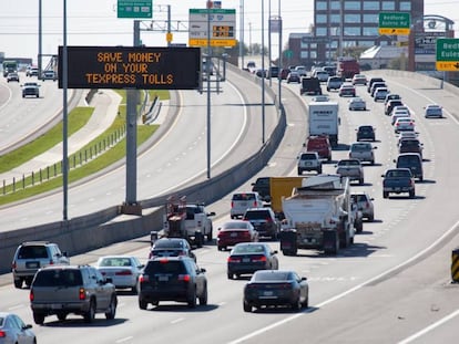 Autopista de Ferrovial en Dallas (EE UU) bajo el modelo de 'managed lines'.