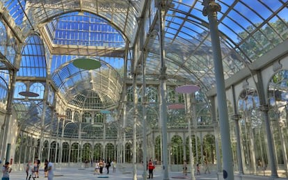 Interior del Palacio de Cristal, en el madrile&ntilde;o parque del Retiro. 