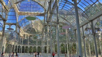 Interior del Palacio de Cristal, en el madrile&ntilde;o parque del Retiro. 