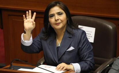 Ana Jara, en agosto de 2014 en el Congreso.