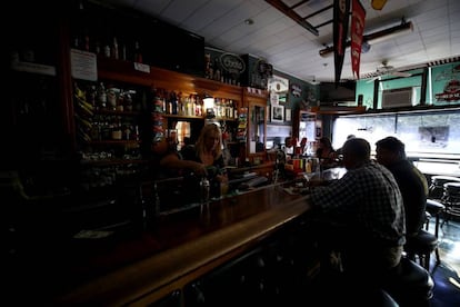 Un bar sin luz en Sonoma, California, el pasado 10 de octubre.