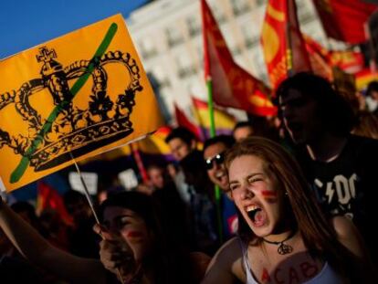 Manifestaci&oacute;n por la Rep&uacute;blica del pasado 7 de junio. 