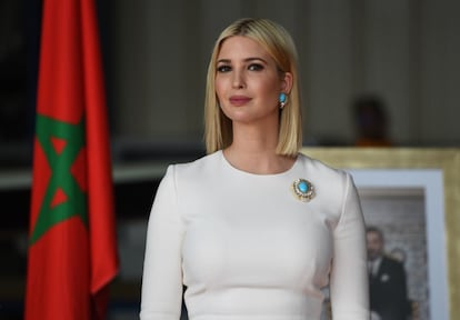 Ivank Trump ayer en su visita a Casablanca.