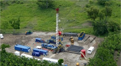 Um poço da Pemex na reserva de Chicontepec.