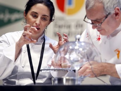 Juan Mari Arzak and his daughter Elena.