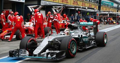 Lewis Hamilton, este s&aacute;bado en el circuito de Melbourne.