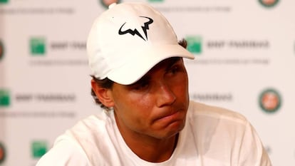 Nadal, durante la rueda de prensa en París.