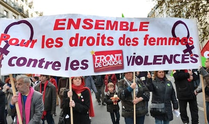 A demonstration against gender violence in Paris in 2016.