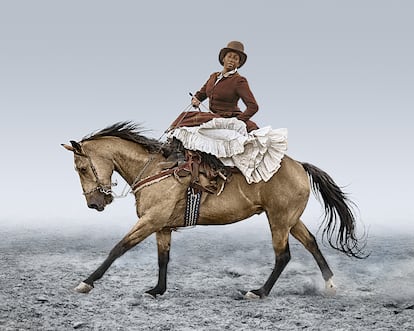 Una de las obras de la artista Ayana V. Jackson expuestas en el Museo Nacional de Antropología, cedida por PHotoEspaña.