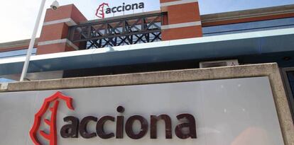 Fachada de la sede central de Acciona en Alcobendas (Madrid).