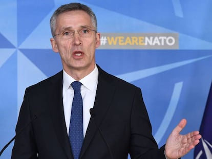 El secretario general de la OTAN, Jens Stoltenberg, el 19 de marzo de 2018.