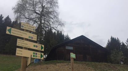 The mountain hut that Urrutikoetxea was hiding in.