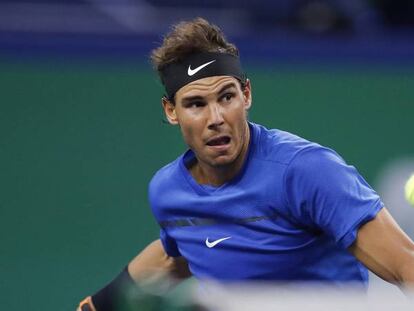 Nadal, durante el partido de cuartos frente a Dimitrov. 