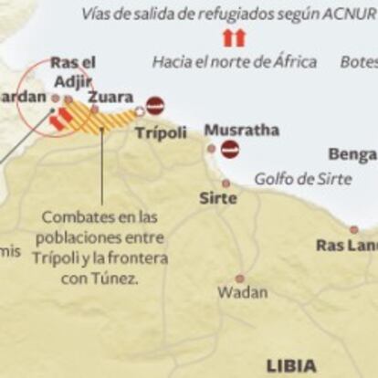 Situación de la revuelta y oleada de refugiados.