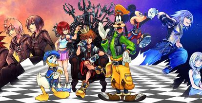 Arte conceptual de los personajes del videojuego 'Kingdom Hearts'.