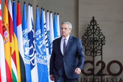 Alberto Fernández en la reunión de líderes del G20 en Bali (Indonesia).