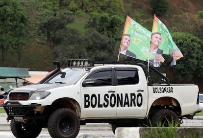 Apoiador do candidato Jair Bolsonaro em São Paulo.