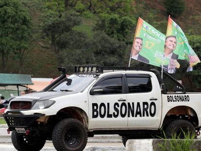 Apoiador do candidato Jair Bolsonaro em São Paulo. 