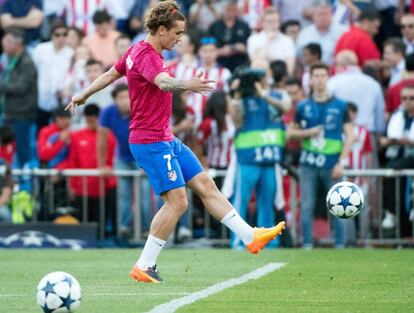 Griezmann antes del Atlético vs Leicester