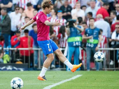 Griezmann antes del Atlético vs Leicester