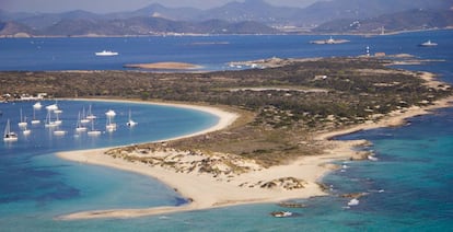 Vista de l'illot de s'Espalmador.